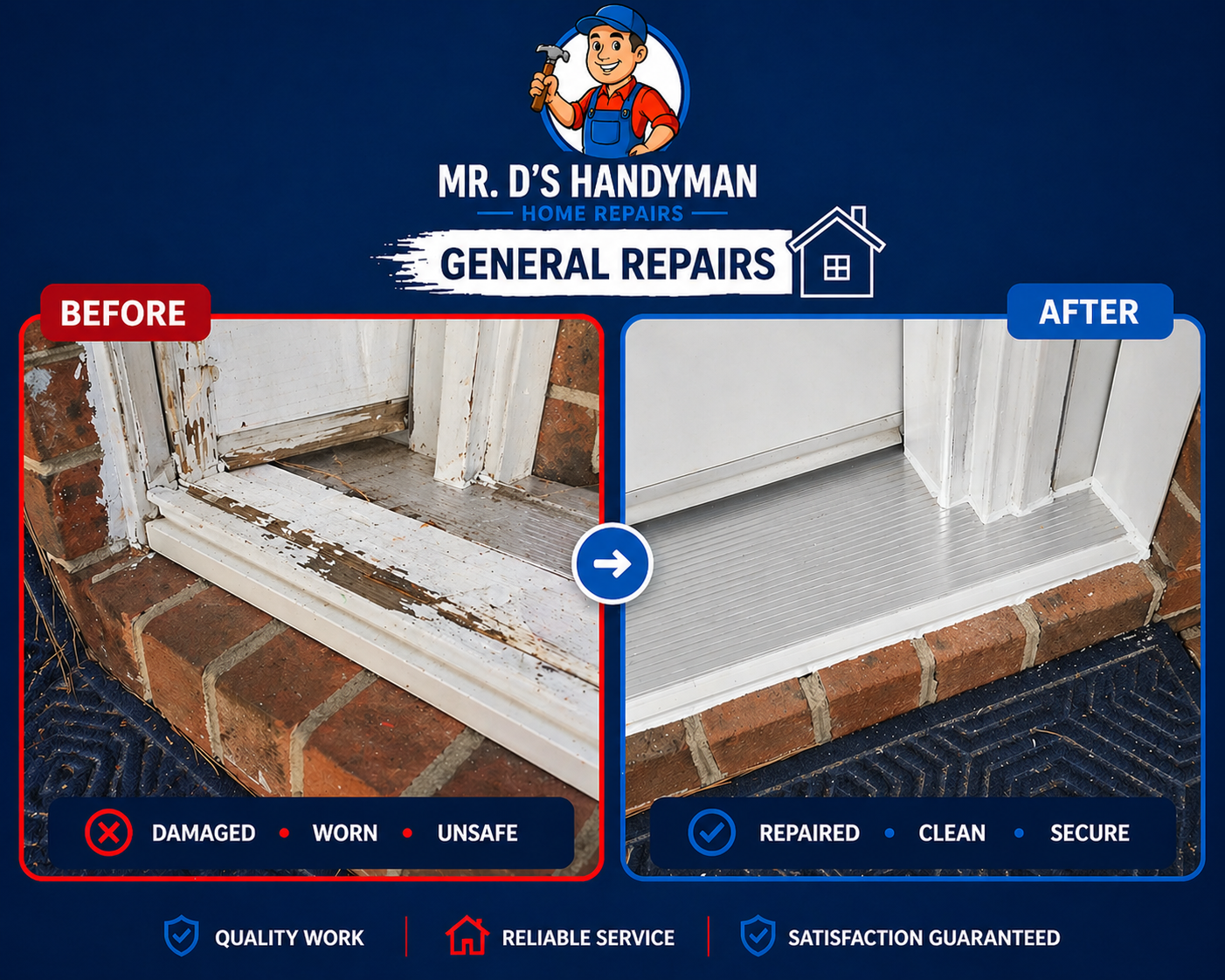 General Home Repairs in Hamilton, NC by Mr. D's Handyman