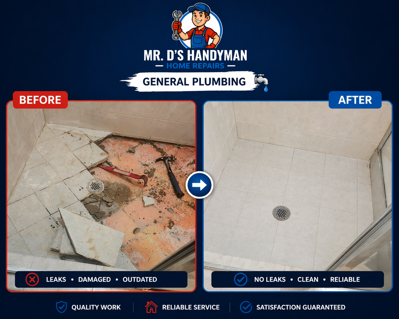 General Plumbing in Spring Hope, NC by Mr. D's Handyman