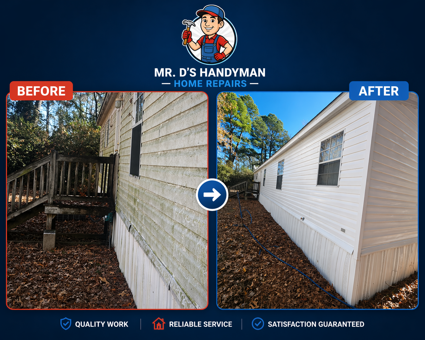 House Soft Washing & Pressure Washing in Weldon, NC by Mr. D's Handyman — photo 1 of 4