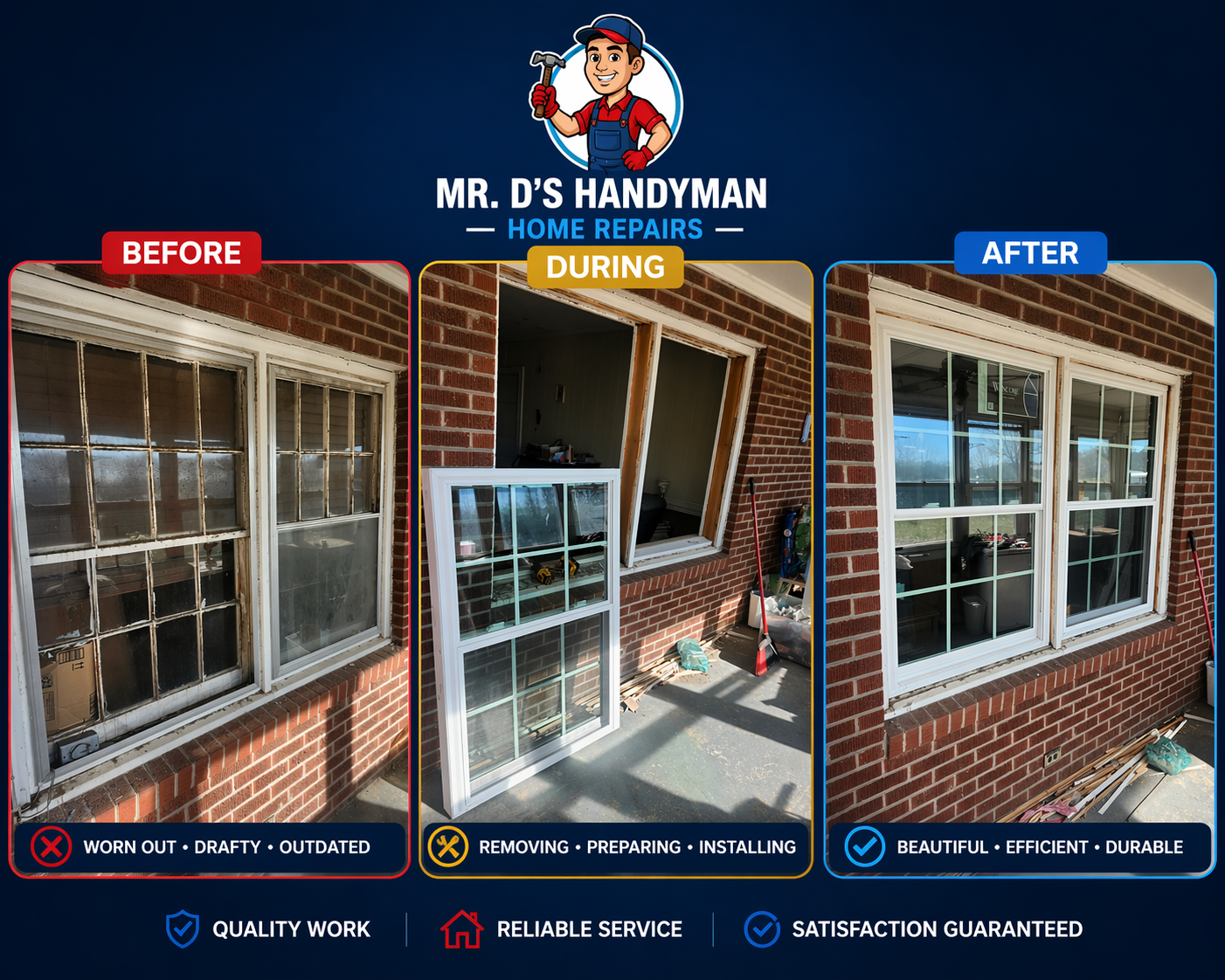 Window & Door Repairs in Weldon, NC by Mr. D's Handyman — photo 1 of 3