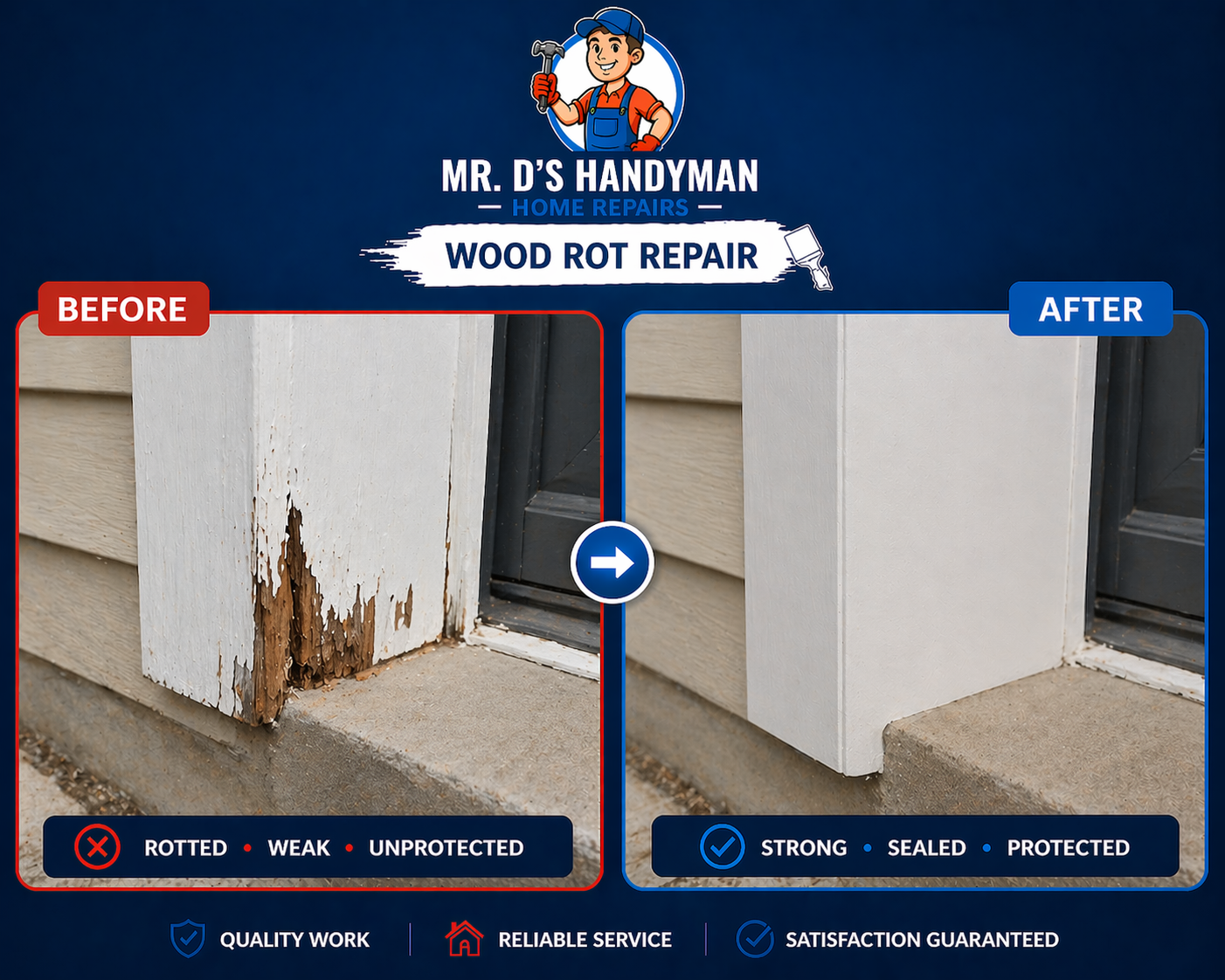 Wood Rot & Deck Repairs in Weldon, NC by Mr. D's Handyman — photo 1 of 3